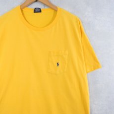 画像1: 90's POLO Ralph Lauren USA製 ロゴ刺繍 ポケットTシャツ L (1)