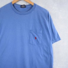 画像1: 90's POLO Ralph Lauren USA製 ロゴ刺繍 ポケットTシャツ M (1)