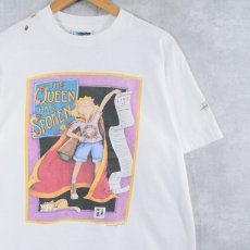 画像1: 90's Mary Engelbreit USA製 "THE QUEEN HAS SPOKEN" イラストプリントTシャツ L (1)