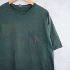 画像1: 90's POLO Ralph Lauren USA製 ロゴ刺繍 ポケットTシャツ L (1)