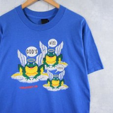 画像1: 80〜90's USA製 "GOD'S WISE ERRRR" パロディプリントTシャツ L (1)