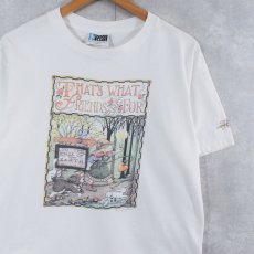 画像1: 90's Mary Engelbreit USA製 "THAT'S WHAT FRIENDS ARE FOR" イラストプリントTシャツ L (1)