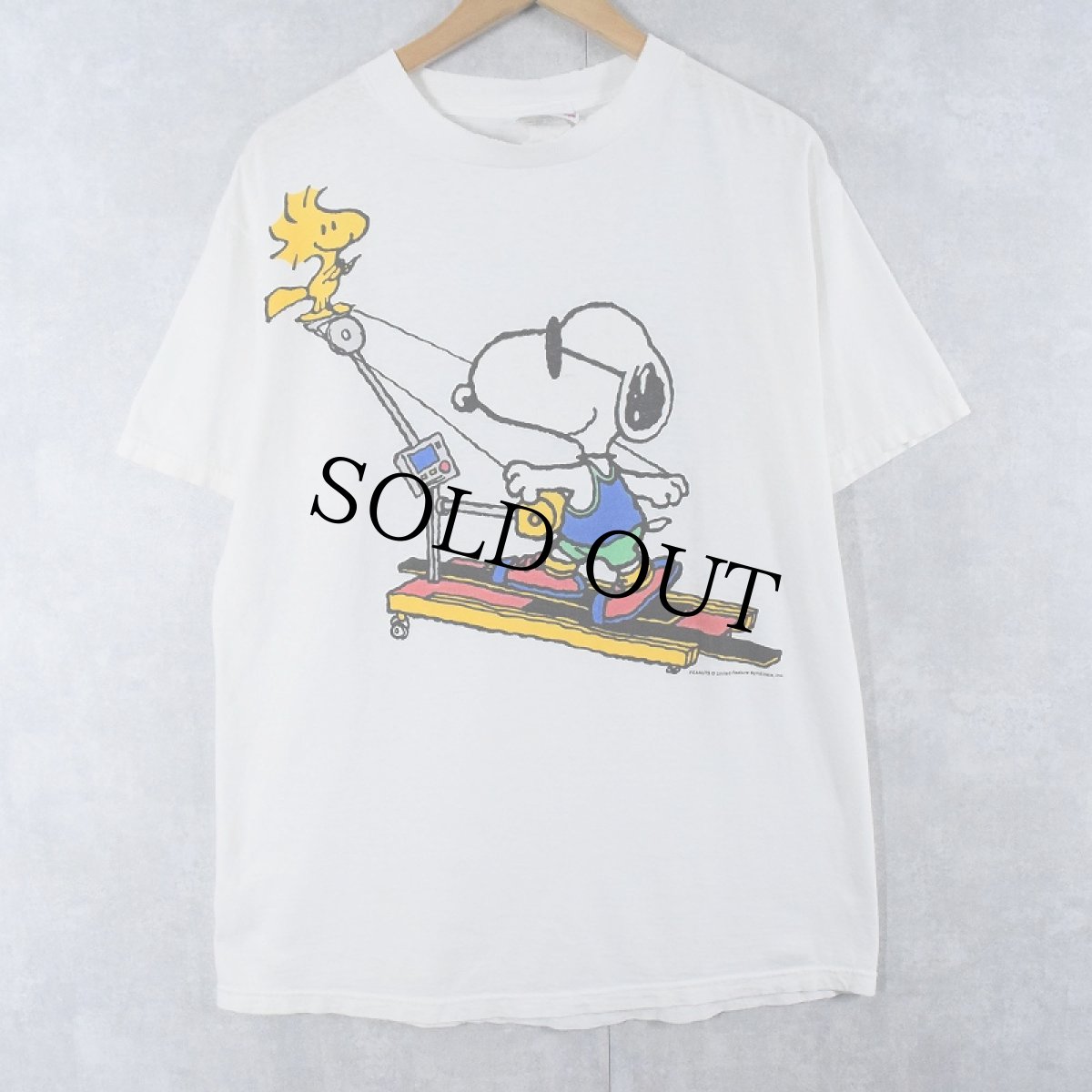 画像1: 90's PEANUTS by design "SNOPPY&WOODSTOCK " キャラクタープリントTシャツ L (1)