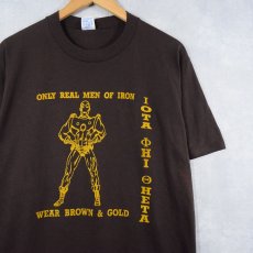 画像1: 80〜90's Iota Phi Theta USA製 友愛団体 プリントTシャツ XL (1)