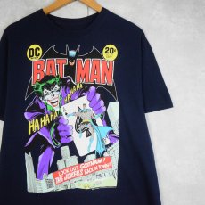 画像1: DC COMICS BATMAN キャラクタープリントTシャツ NAVY (1)