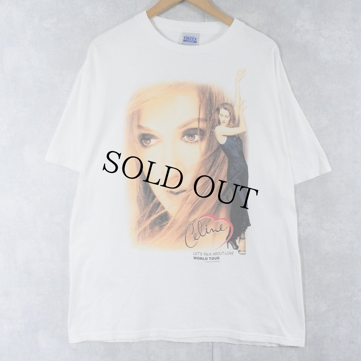 画像1: 90's Celine Dion "LET'S TALK ABOUT LOVE WORLD TOUR" ミュージシャンツアーTシャツ XL (1)