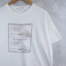 画像1: 90's USA製 企業 シュールイラストプリントTシャツ XL (1)