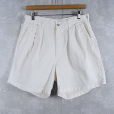 画像1: BANANA REPUBLIC 2タック コットンチノショーツ W31 (1)