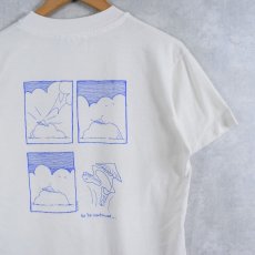 画像2: 90's USA製 "Lim・pet" イラストプリントTシャツ M (2)