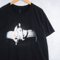 画像1: Billie Eilish "When We All Fall Asleep, Where Do We Go?" ミュージシャンフォトプリントTシャツ BLACK XL (1)