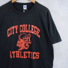 画像1: 80's RUSSELL ATHLETIC USA製 "CITY COLLEGE ATHLETIC" プリントTシャツ XL (1)