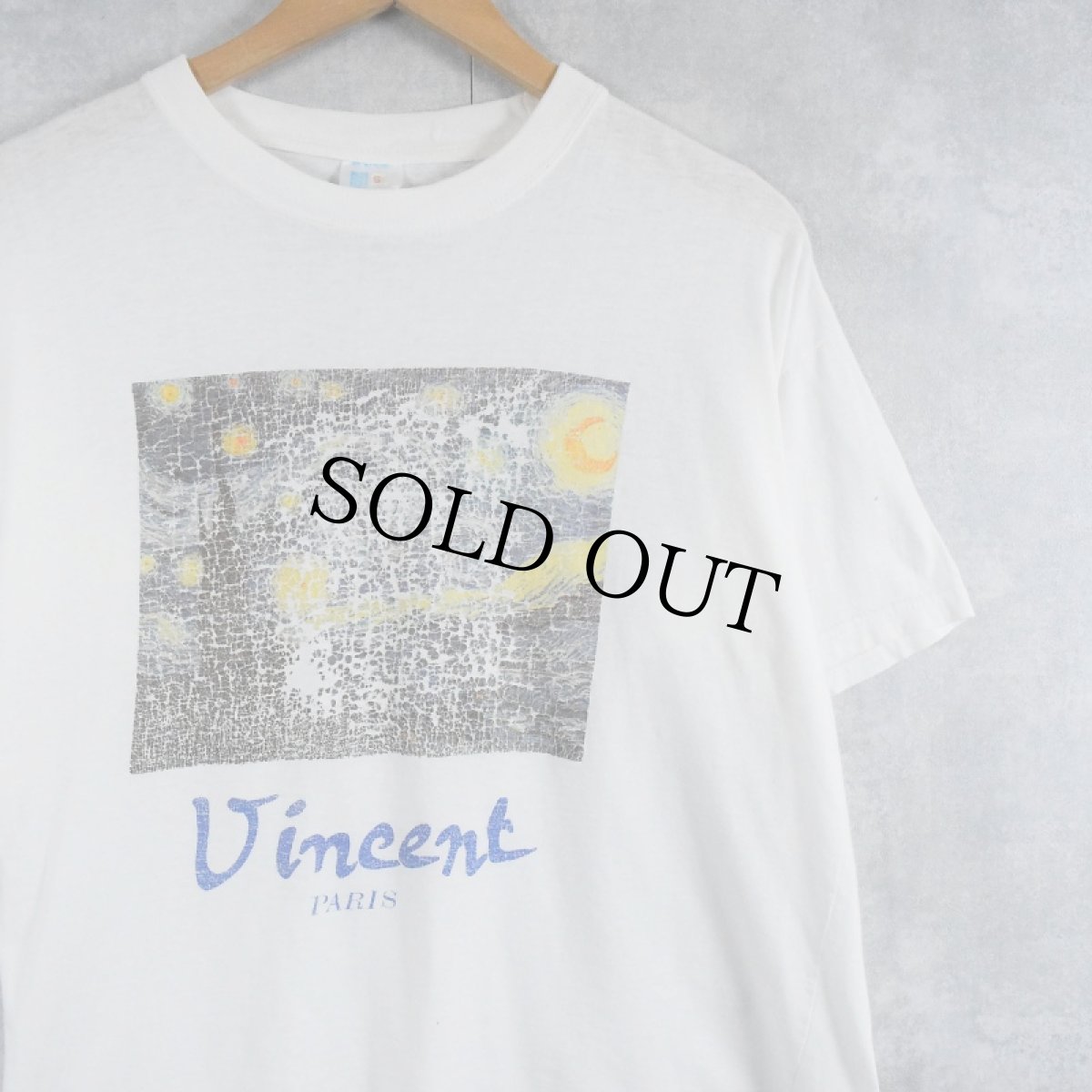 画像1: 【お客様専用ページ】90's〜 Vincent Van Gogh "星月夜" アートプリントTシャツ S (1)