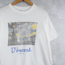 画像1: 【お客様専用ページ】90's〜 Vincent Van Gogh "星月夜" アートプリントTシャツ S (1)