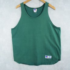 画像1: 90's RUSSELL ATHLETIC USA製 無地タンクトップ GREEN XL (1)