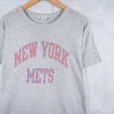 画像1: 80's Champion トリコタグ USA製 "NEW YORK METS" 染み込みプリントTシャツ L (1)