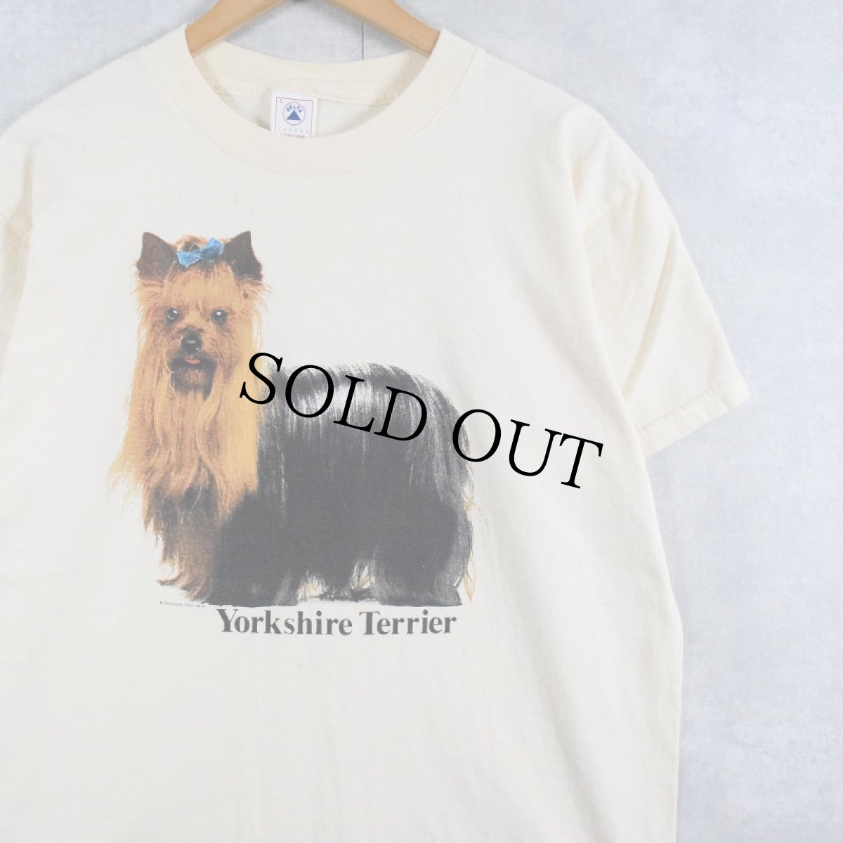 画像1: 90's USA製 "Yorkshire Terrier" 犬プリントTシャツ L (1)