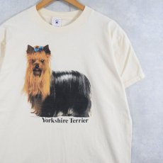 画像1: 90's USA製 "Yorkshire Terrier" 犬プリントTシャツ L (1)