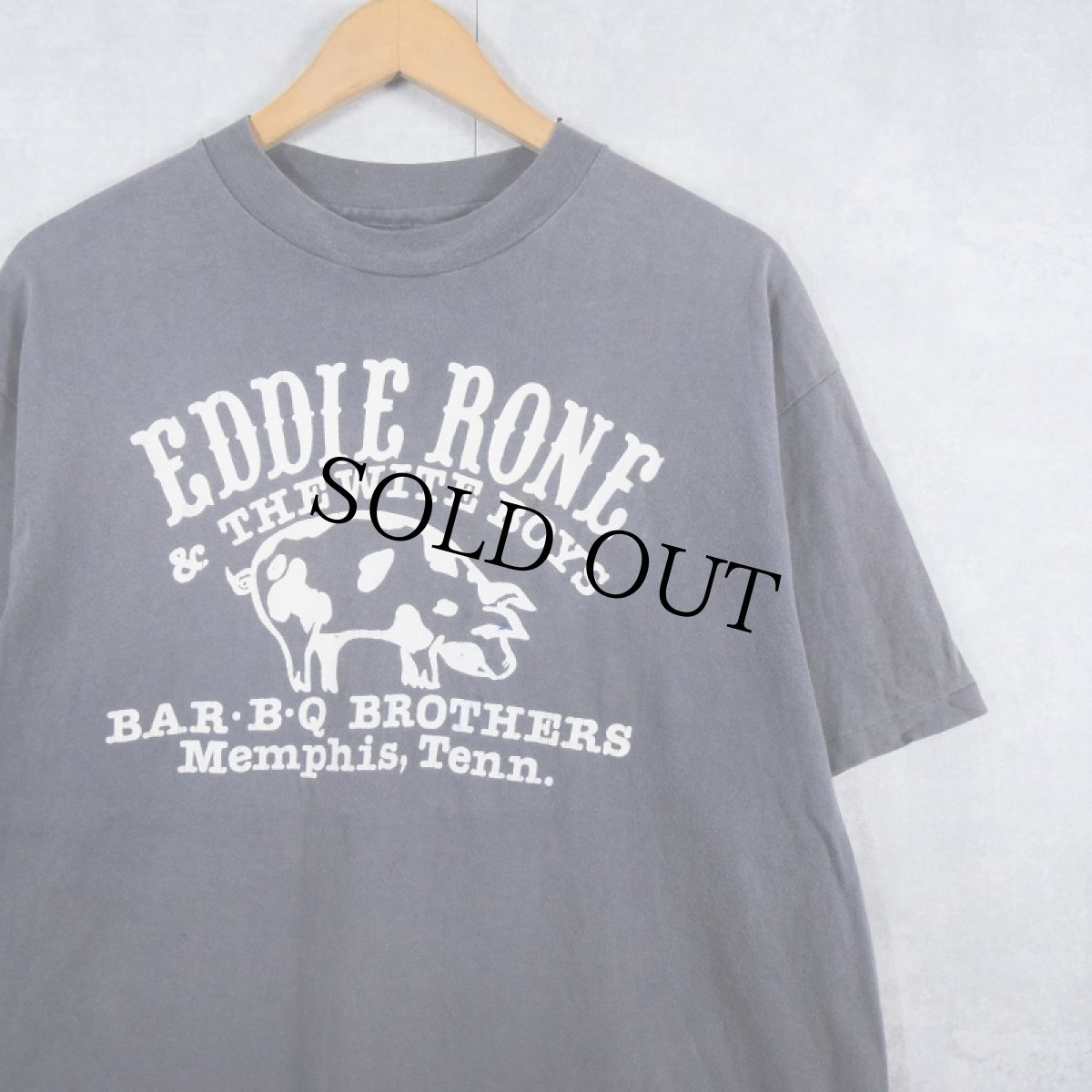 画像1: 80〜90's "EDDIE RONE" ブタプリントTシャツ (1)