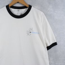 画像2: 90's VIAGRA USA製 医療品 プリントリンガーTシャツ XL (2)