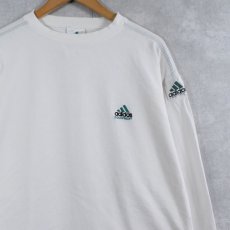 画像1: 90's adidas EQUIPMENT ロゴ刺繍ロンT L (1)