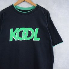 画像1: 90's KOOL タバコ企業 レイヤードデザイン ロゴプリントTシャツ (1)