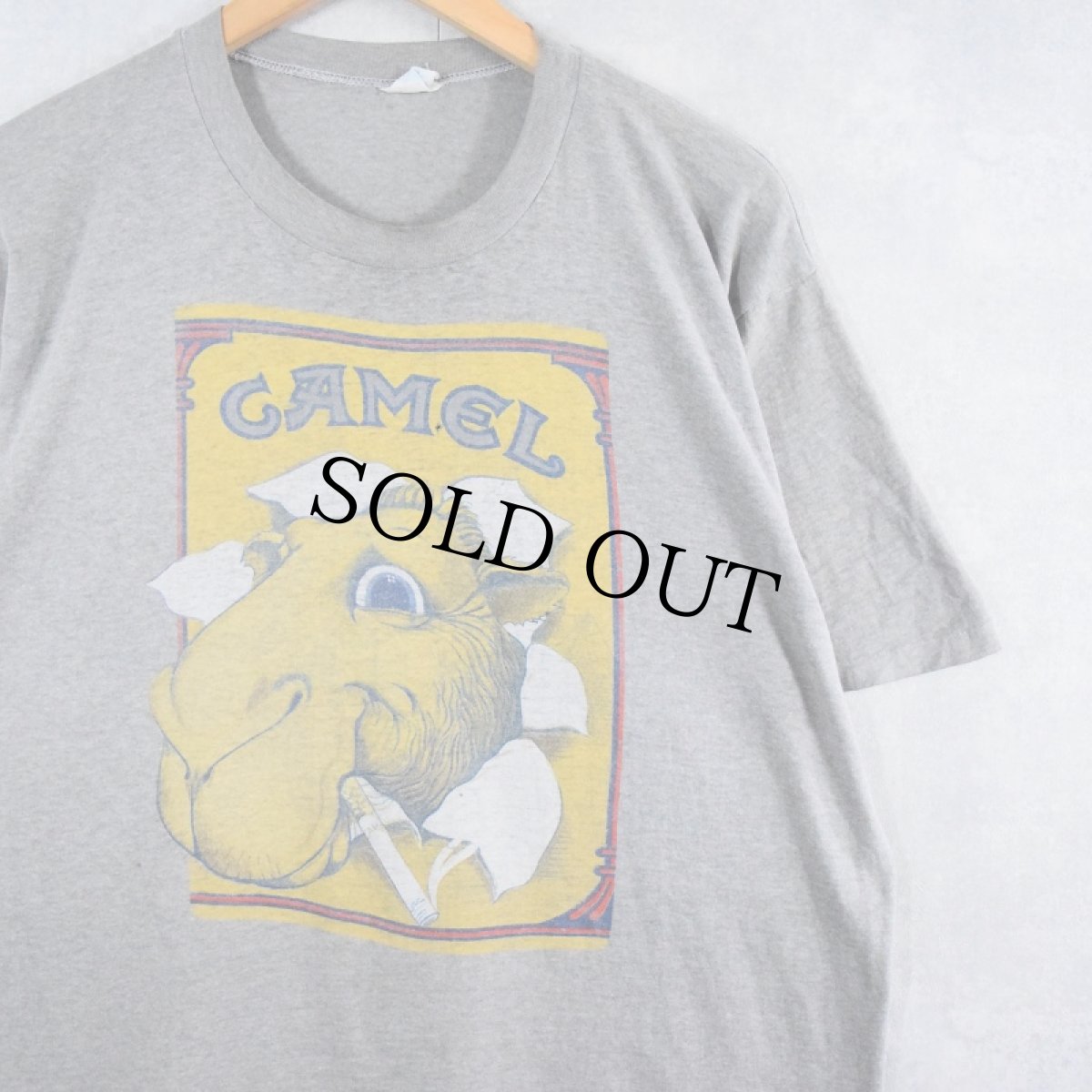 画像1: 80's CAMEL USA製 タバコ企業 キャラクタープリントTシャツ XL (1)