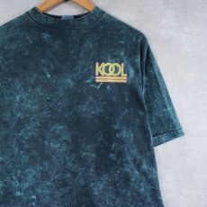 画像2: 90's KOOL USA製 タバコ企業 ケミカルウォッシュ ロゴプリントTシャツ XL (2)