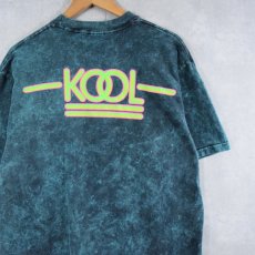 画像1: 90's KOOL USA製 タバコ企業 ケミカルウォッシュ ロゴプリントTシャツ XL (1)