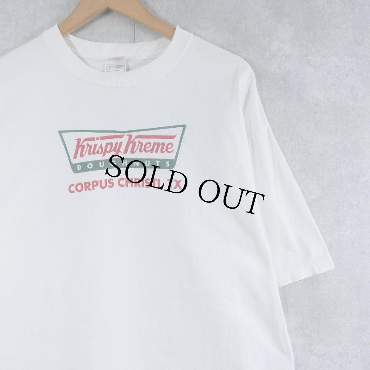 画像1: Krispy Kreme Doughnuts ドーナツショップ ロゴプリントTシャツ XL (1)