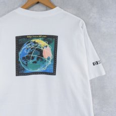 画像1: 90's hp USA製 コンピューター企業 ネットワークプリントTシャツ XL (1)