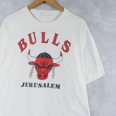 画像1: CHICAGO BULLS "JERUSALEM" NBAチーム パロディプリントTシャツ XL (1)