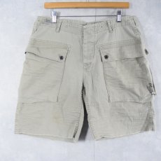 画像2: POLO Ralph Lauren "MILITARY TYPE" ヘリンボーンツイル コットンカーゴショーツ W36 (2)