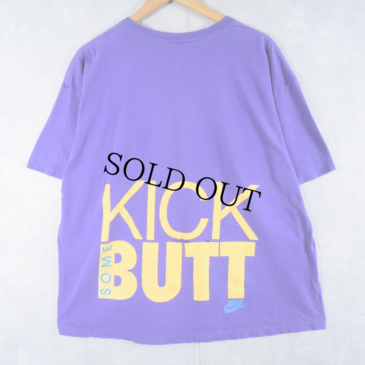 画像1: 90's NIKE USA製 "CAN YOU SAY KICK SOME BUTT" プリントTシャツ XL  (1)