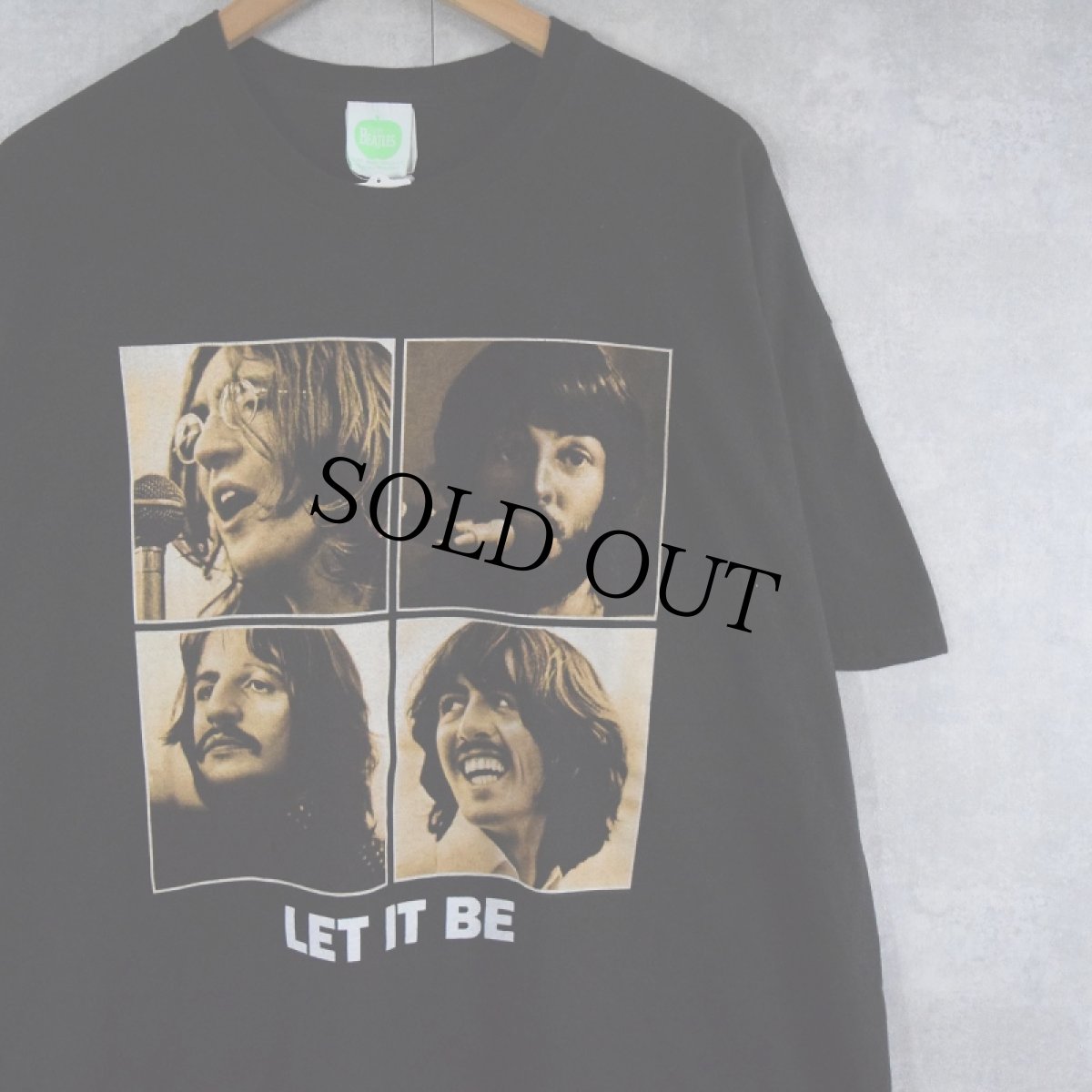 画像1: 2000's THE BEATLES "LET IT BE" ロックバンドプリントTシャツ BLACK 2XL (1)