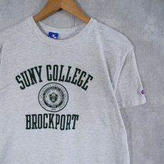 画像1: 90's Champion USA製 "SUNY COLLEGE BROCKPORT" カレッジプリントTシャツ L (1)