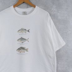 画像1: 90's GAP USA製 魚プリントTシャツ XL (1)