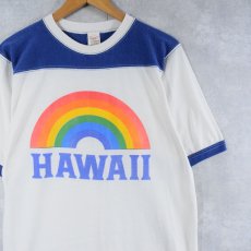 画像1: 70's USA製 "HAWAII" プリントフットボールTシャツ M (1)