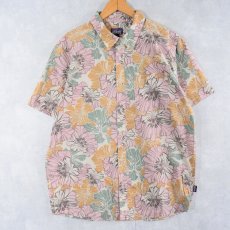 画像1: 21AW Patagonia 花柄 コットン×ポリエステルシャツ L (1)