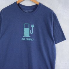 画像1: Patagonia "LIVE SIMPLY" プリントTシャツ L (1)