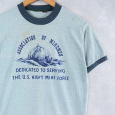 画像1: 80's ASSOCIATION OF MINEMEN プリント リンガーTシャツ (1)