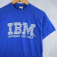 画像1: 80's IBM USA製 コンピューター企業 ロゴプリントTシャツ M (1)