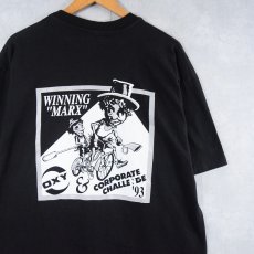 画像2: 90's USA製 "A Day at the Races" イラストプリントTシャツ XL (2)