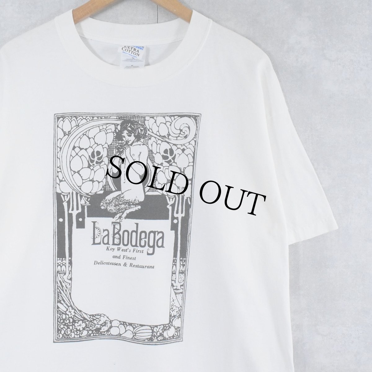 画像1: LaBodega レストランプリントTシャツ XL (1)