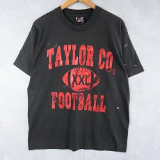 画像1: 90's USA製 "TAYLOR CO. FOOTBALL" プリントTシャツ L (1)