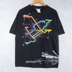 画像1: "MontreAll-City" 路線図プリントTシャツ L (1)