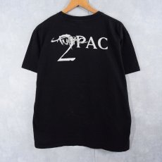 画像2: 2000's 2PAC ヒップホッププリントTシャツ BLACK L (2)