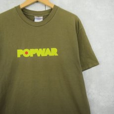 画像1: 90〜2000's POPWAR USA製 スケートブランド ロゴプリントTシャツ L (1)