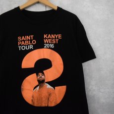 画像1: KANYE WEST "SAINT PABLO TOUR" ヒップホップTシャツ BLACK (1)