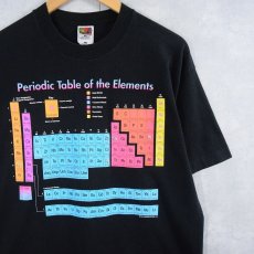 画像1: 90's "Periodic Table of the Elements" 周期表プリントTシャツ BLACK L (1)