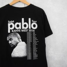 画像2: KANYE WEST "SAINT PABLO TOUR" ヒップホップTシャツ BLACK (2)